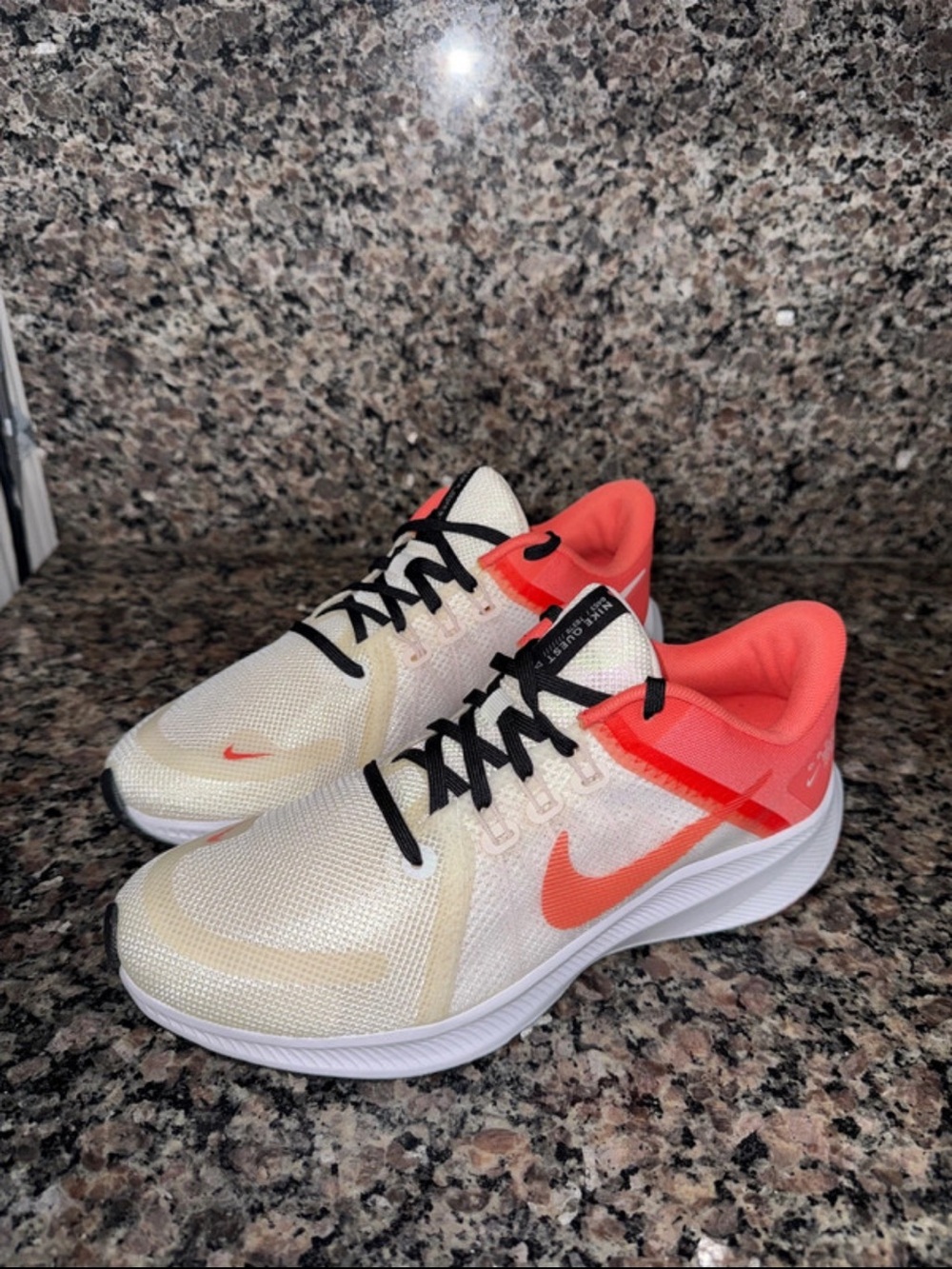 Nike Kids Coral and White Athletic Sneakers